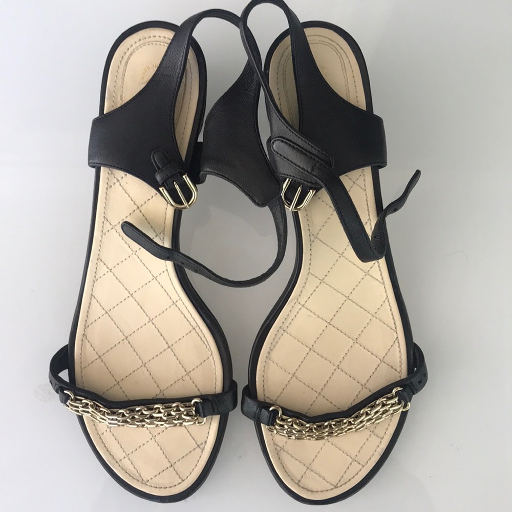Authentic CHANEL sandals with chain details